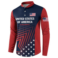 Personalized USA 2025 Archery Button Sweatshirt Aim Shoot Win