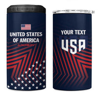 Personalized USA 2025 Archery 4 in 1 Can Cooler Tumbler Aim Shoot Win