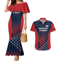 Personalized USA 2025 Archery Couples Matching Mermaid Dress and Hawaiian Shirt Aim Shoot Win