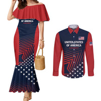 Personalized USA 2025 Archery Couples Matching Mermaid Dress and Long Sleeve Button Shirt Aim Shoot Win