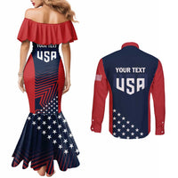 Personalized USA 2025 Archery Couples Matching Mermaid Dress and Long Sleeve Button Shirt Aim Shoot Win