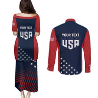 Personalized USA 2025 Archery Couples Matching Puletasi and Long Sleeve Button Shirt Aim Shoot Win