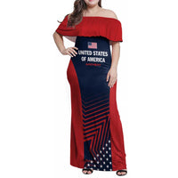 Personalized USA 2025 Archery Family Matching Off Shoulder Maxi Dress and Hawaiian Shirt Aim Shoot Win