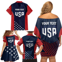 Personalized USA 2025 Archery Family Matching Off Shoulder Short Dress and Hawaiian Shirt Aim Shoot Win