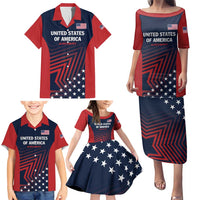 Personalized USA 2025 Archery Family Matching Puletasi and Hawaiian Shirt Aim Shoot Win