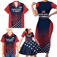 Personalized USA 2025 Archery Family Matching Short Sleeve Bodycon Dress and Hawaiian Shirt Aim Shoot Win