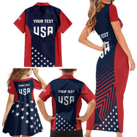 Personalized USA 2025 Archery Family Matching Short Sleeve Bodycon Dress and Hawaiian Shirt Aim Shoot Win