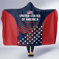 Personalized USA 2025 Archery Hooded Blanket Aim Shoot Win