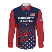 Personalized USA 2025 Archery Long Sleeve Button Shirt Aim Shoot Win