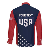 Personalized USA 2025 Archery Long Sleeve Button Shirt Aim Shoot Win
