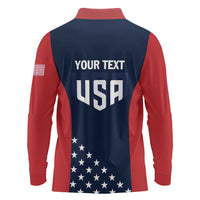 Personalized USA 2025 Archery Long Sleeve Polo Shirt Aim Shoot Win