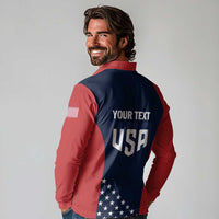 Personalized USA 2025 Archery Long Sleeve Polo Shirt Aim Shoot Win