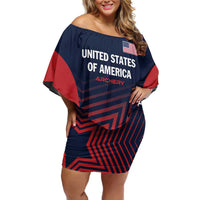 Personalized USA 2025 Archery Off Shoulder Short Dress Aim Shoot Win
