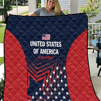 Personalized USA 2025 Archery Quilt Aim Shoot Win