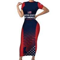 Personalized USA 2025 Archery Short Sleeve Bodycon Dress Aim Shoot Win