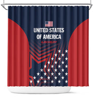Personalized USA 2025 Archery Shower Curtain Aim Shoot Win