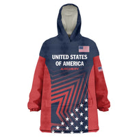 Personalized USA 2025 Archery Wearable Blanket Hoodie Aim Shoot Win