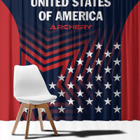 Personalized USA 2025 Archery Window Curtain Aim Shoot Win