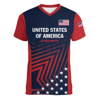 Personalized USA 2025 Archery Women V-Neck T-Shirt Aim Shoot Win