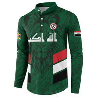 Custom Football 2026 Iraq Button Sweatshirt Go Lions of Mesopotamia
