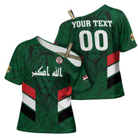 Custom Football 2026 Iraq Cross Shoulder Shirt Go Lions of Mesopotamia
