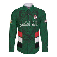 Custom Football 2026 Iraq Long Sleeve Button Shirt Go Lions of Mesopotamia