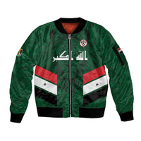 Custom Football 2026 Iraq Sleeve Zip Bomber Jacket Go Lions of Mesopotamia