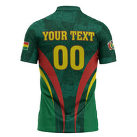 Custom Football 2026 Bolivia Zipper Polo Shirt La Verde Come On