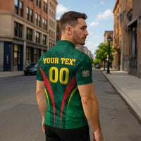 Custom Football 2026 Bolivia Zipper Polo Shirt La Verde Come On