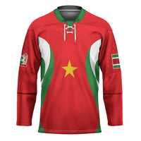 Custom Football 2026 Suriname Red Hockey Jersey Sranankondre Fubal Pluga