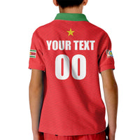 Custom Football 2026 Suriname Red Kid Polo Shirt Sranankondre Fubal Pluga