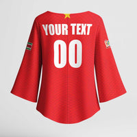 Custom Football 2026 Suriname Red Kimono Sleeve Blouse Sranankondre Fubal Pluga