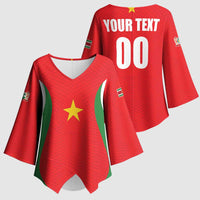 Custom Football 2026 Suriname Red Kimono Sleeve Blouse Sranankondre Fubal Pluga