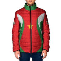 Custom Football 2026 Suriname Red Padded Jacket Sranankondre Fubal Pluga
