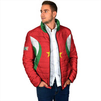 Custom Football 2026 Suriname Red Padded Jacket Sranankondre Fubal Pluga