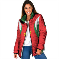 Custom Football 2026 Suriname Red Padded Jacket Sranankondre Fubal Pluga
