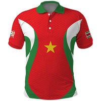 Custom Football 2026 Suriname Red Polo Shirt Sranankondre Fubal Pluga
