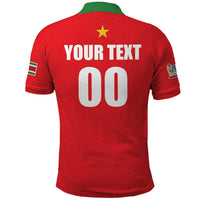 Custom Football 2026 Suriname Red Polo Shirt Sranankondre Fubal Pluga