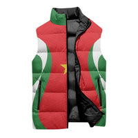 Custom Football 2026 Suriname Red Sleeveless Puffer Jacket Sranankondre Fubal Pluga