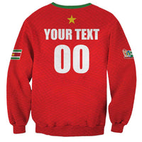 Custom Football 2026 Suriname Red Sweatshirt Sranankondre Fubal Pluga