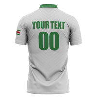 Custom Football 2026 Suriname White Zipper Polo Shirt Natio Together We Rise