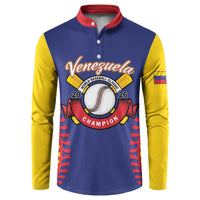 Custom Baseball 2026 Venezuela World Champion Button Sweatshirt Arepa Power Make History