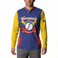 Custom Baseball 2026 Venezuela World Champion Button Sweatshirt Arepa Power Make History
