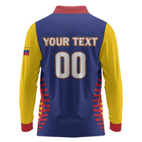 Custom Baseball 2026 Venezuela World Champion Long Sleeve Polo Shirt Arepa Power Make History