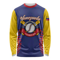 Custom Baseball 2026 Venezuela World Champion Long Sleeve Shirt Arepa Power Make History