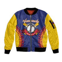 Custom Baseball 2026 Venezuela World Champion Sleeve Zip Bomber Jacket Arepa Power Make History