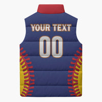 Custom Baseball 2026 Venezuela World Champion Sleeveless Puffer Jacket Arepa Power Make History