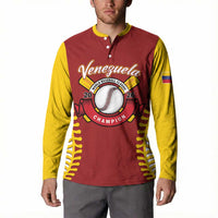 Custom Baseball 2026 Venezuela World Champion Button Sweatshirt Chamo Arepa Power