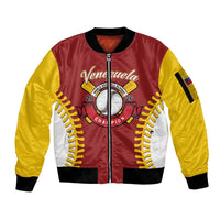 Custom Baseball 2026 Venezuela World Champion Sleeve Zip Bomber Jacket Chamo Arepa Power