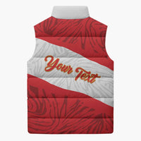 Personalized Peru Inti Sleeveless Puffer Jacket 1822 Flag Stylized